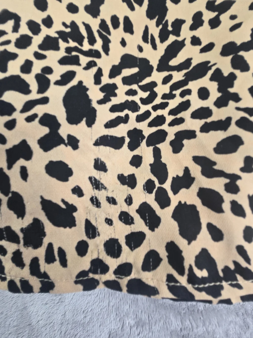 ASTR Tan and Black Leopard-Print Peplum Blouse